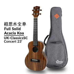 Uma Ukulele 23'Concert Full Solid Acacia Koa UMA-ClassicsSC