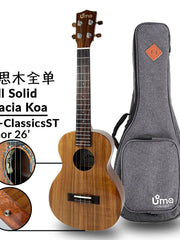 Load image into Gallery viewer, Uma Ukulele 26&#39;Tenor Full Solid Acacia Koa UMA-ClassicsST

