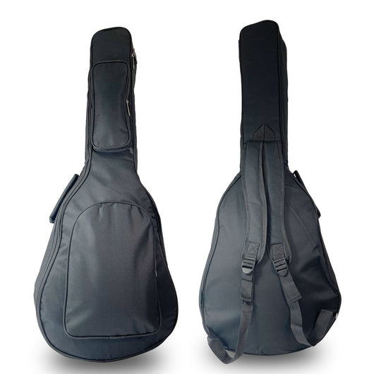 41 Inch Acoustic Guitar Bag 1cm Thick Padding Waterproof Dual Adjustable Shoulder Strap Guitar Case Gig Bag with Back Hanger Loop, Black