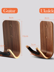 Load image into Gallery viewer, Ukulele / Guitar wood adhesive wall mount holder hanger violin hook stand
