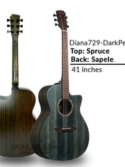 Load image into Gallery viewer, Diana 729 Acoustic Guitar 41 inches DarkPeacock
