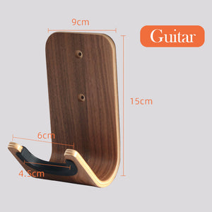 Ukulele / Guitar wood adhesive wall mount holder hanger violin hook stand