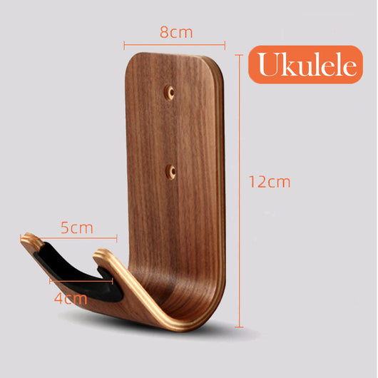 Ukulele / Guitar wood adhesive wall mount holder hanger violin hook stand