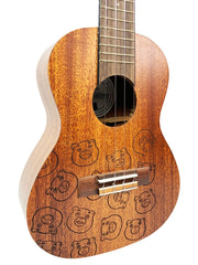 Load image into Gallery viewer, Nalu Kumamon KUC Ukulele 23&#39; Concert Mahogany Solid Top
