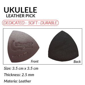 Ukunili Ukulele Leather Pick Soft Genuine Leather