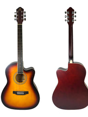 Load image into Gallery viewer, Grape GA-M1 39 Inch Cutaway Linden Wooden Beginner Acoustic Guitar SunBrown Truss Rod
